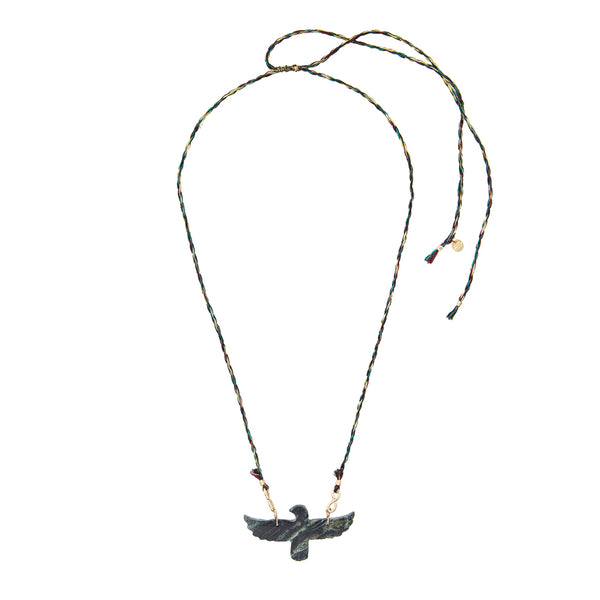 PHOENIX Collier Star Galaxy Cordon de soie