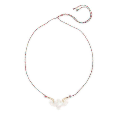 PHOENIX BABY Nacre Collier Cordon de soie