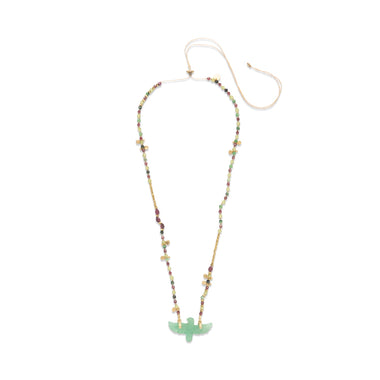 PHOENIX BABY PERLE Collier Quartz vert