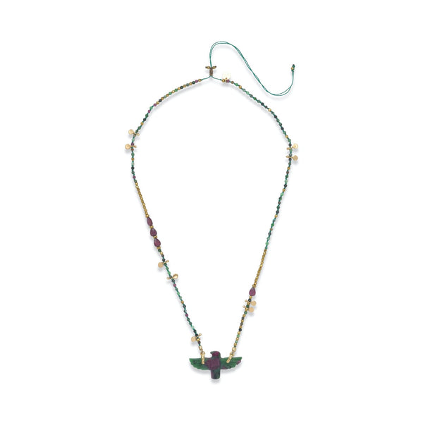 PHOENIX BABY PERLE Collier Rubis Zoisite