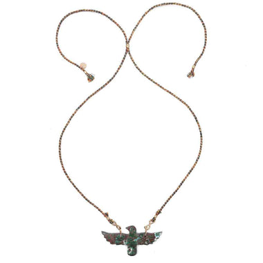 PHOENIX Chrysocolle Bleue Collier Cordon