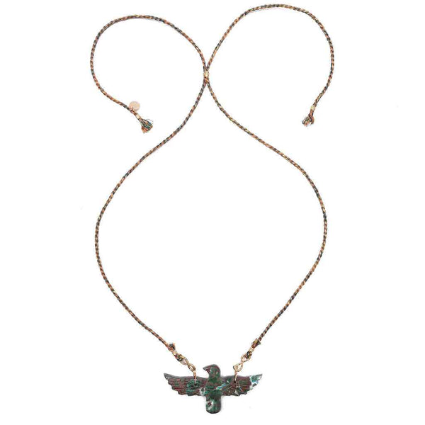 PHOENIX Chrysocolle Bleue Collier Cordon