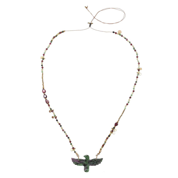 PHOENIX PERLE Collier Rubis Zoisite