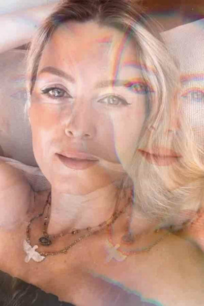 PHOENIX PERLE collier Nacre - Tourmalines