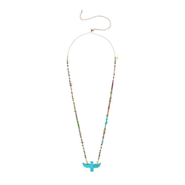 PHOENIX BABY PERLE Collier Turquoise