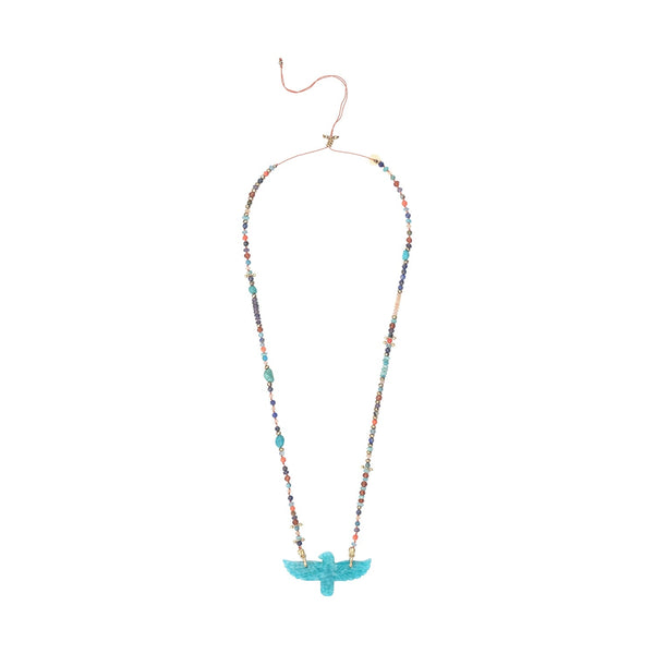 PHOENIX PERLE Collier Amazonite perles Lapis lazuli, Turquoise, Corail