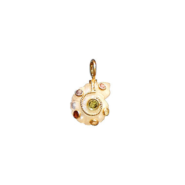 PORTOFINO Charm petit coquillage Moonstone, pierres multicolores
