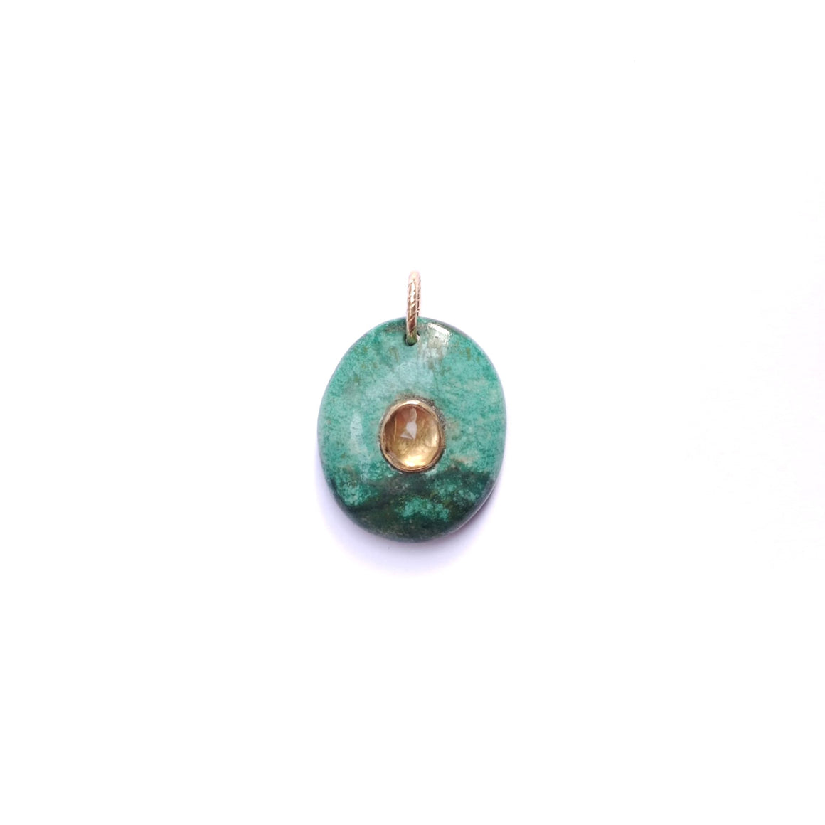 CHARM TURQUOISE sertie Citrine