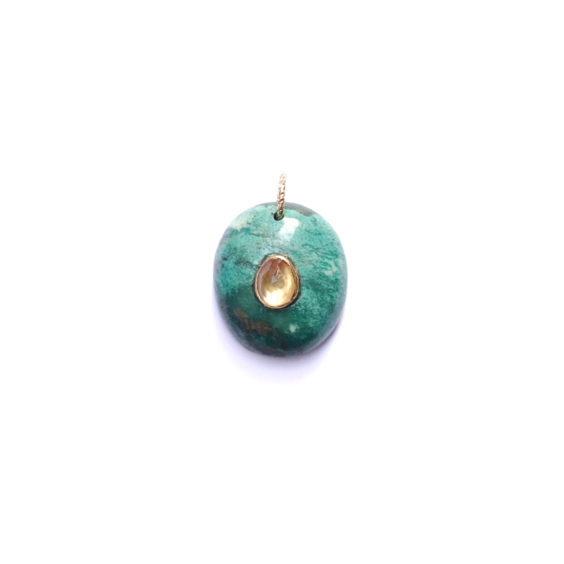 CHARM TURQUOISE sertie Citrine