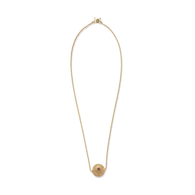 RA Sautoir Grenats, doré 24 cts