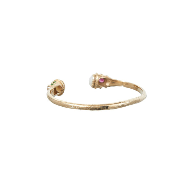 RAJAH Bracelet jonc Perle d'eau douce - plaqué Or 24 cts