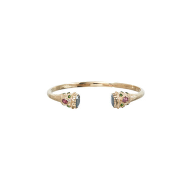 RAJAH Bracelet jonc Labradorite - Plaqué or 24 cts