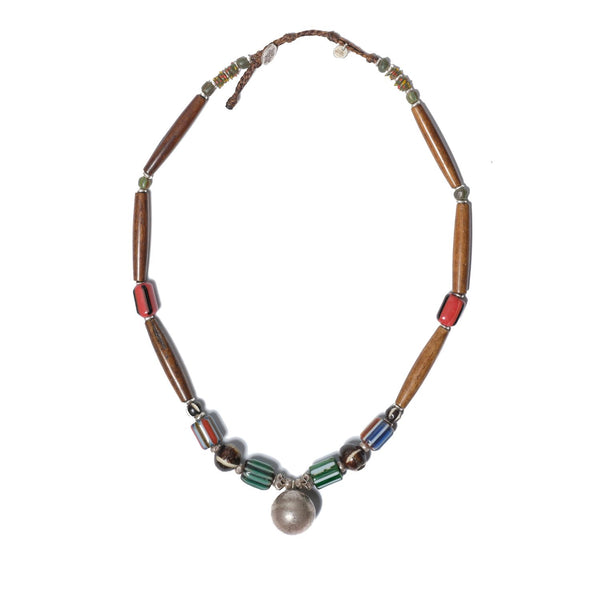 RIRI Collier Argent et perles vénitiennes