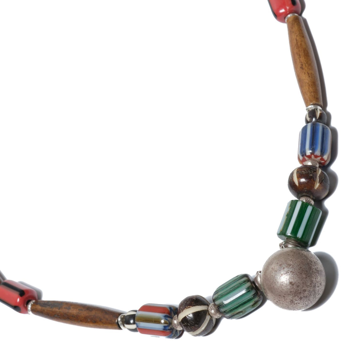 RIRI Collier Argent et perles vénitiennes