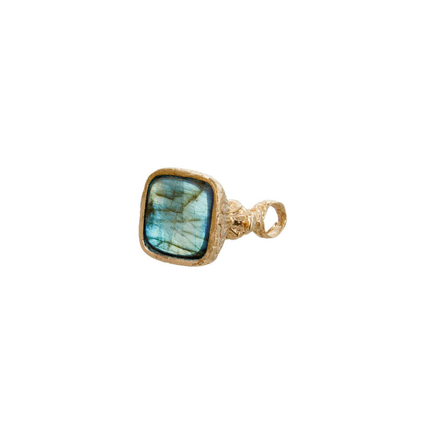 SCEAU XL Pendentif labradorite doré à l'or 24 carats