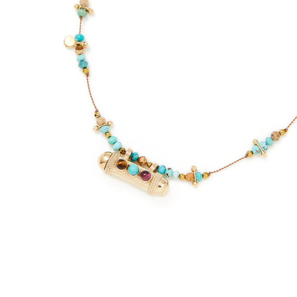 SECRET BEADS Collier Turquoises