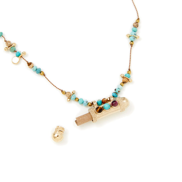 SECRET BEADS Collier Turquoises
