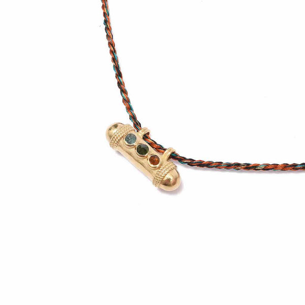 SECRET Collier Cordon Amulette Tourmalines