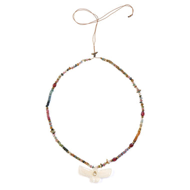 SHAMAN Collier Phoenix Sacré Moonstone blanche
