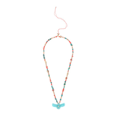 SHAMAN Collier Phoenix sacré Amazonite, Coquillage, Turquoise, Corail
