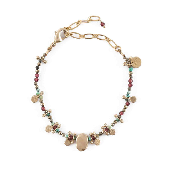 SHIVA Bracelet Grenat Turquoise