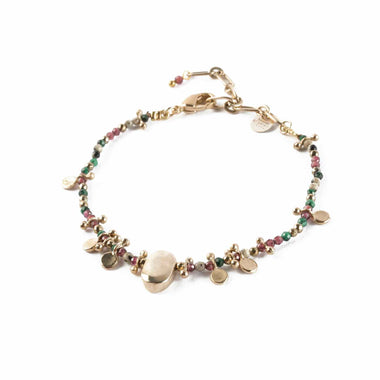 SHIVA Bracelet Malachite grenat