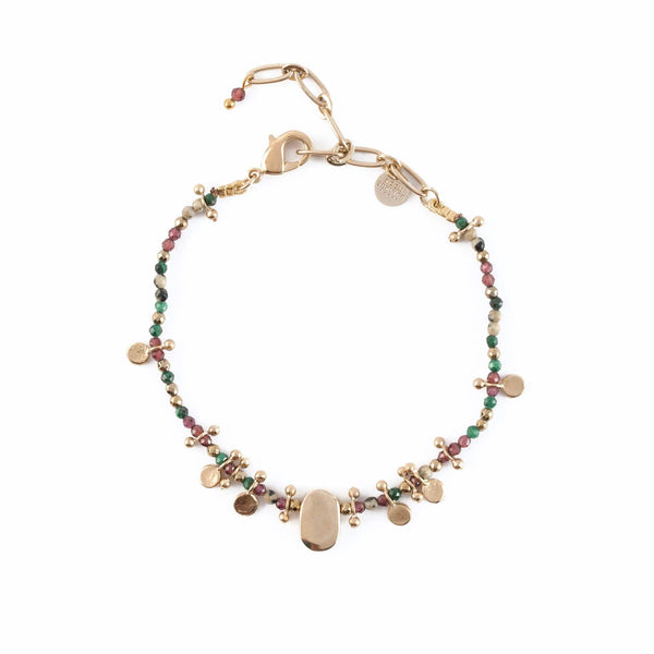 SHIVA Bracelet Malachite grenat