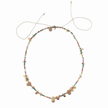 SHIVA Collier Malachite Grenat