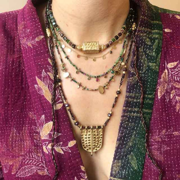 SHIVA Collier Rubis Zoisite