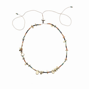 SHIVA Collier Turquoise Hessonite Saphir