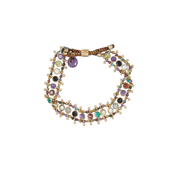 SICILIA Bracelet Multi-pierres Argent 925 plaqué or