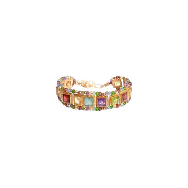 SALINA Bracelet multi-pierres Rainbow - Argent 925 plaqué or