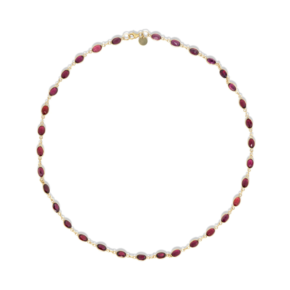 SPARKS Garnet Necklace, 24k Gold-Plated Silver