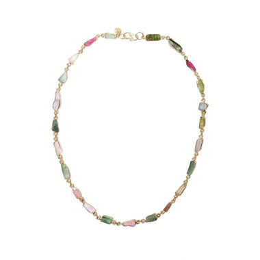 SPARKS Collier Tourmalines brutes Doré 24 cts