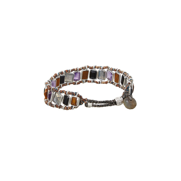 STROMBOLI Silver Bracelet Multi-pierres Argent 925 - Modèle Homme