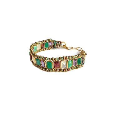 STROMBOLI Bracelet multi-pierres Rainbow - Argent 925 plaqué or