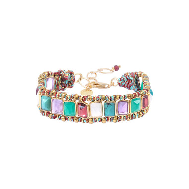 STROMBOLI Bracelet multi-pierres Rainbow - Argent 925 plaqué or