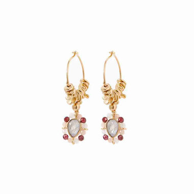 SUJIN Boucles d'oreilles Moonstone