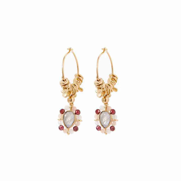 SUJIN Boucles d'oreilles Moonstone
