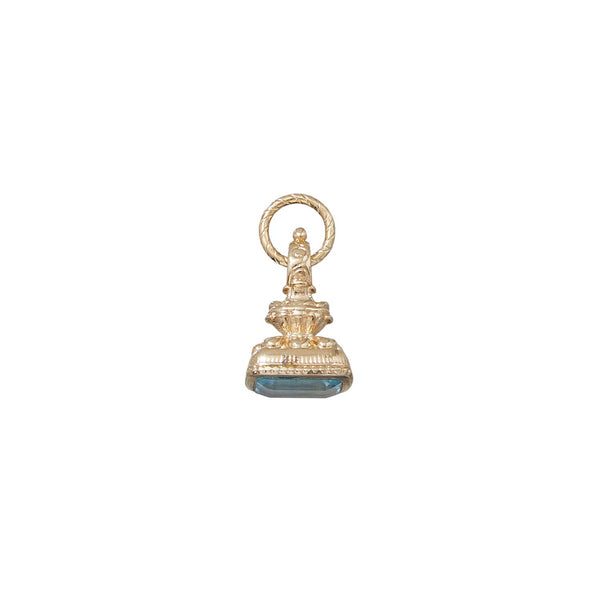 SCEAU Charm Topaze, Argent plaqué or 24-cts