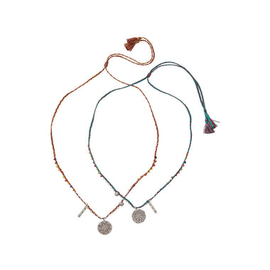 SUNDAY Collier Médaille gravée, Argent 925