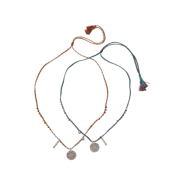 SUNDAY Collier Médaille gravée, Argent 925