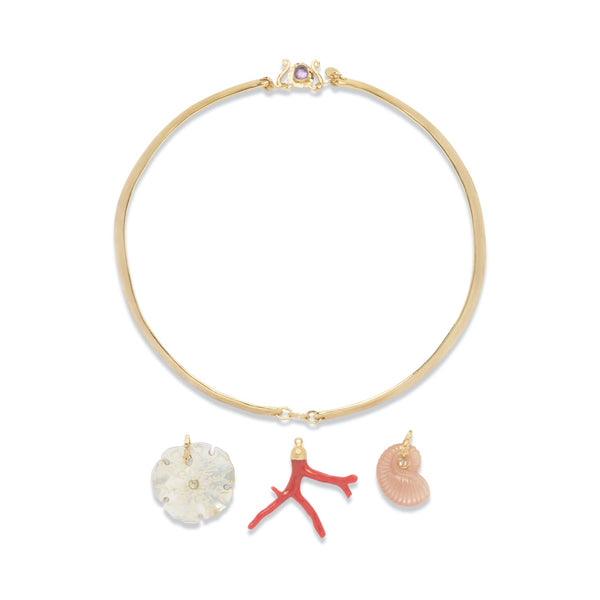 TAHNEE Collier Torque doré 24 cts