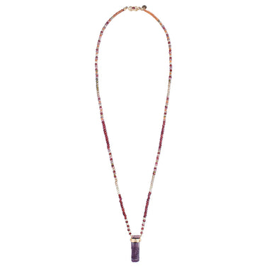 TOUNDRA Collier Prisme Améthyste, Diamants et Saphirs de la toundra