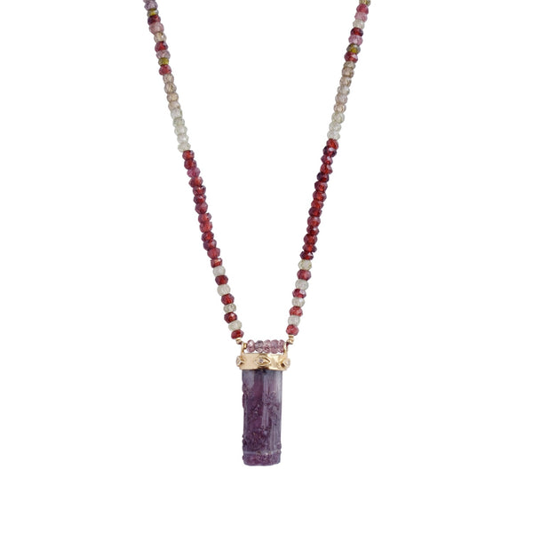 TOUNDRA Collier Prisme Améthyste, Diamants et Saphirs de la toundra