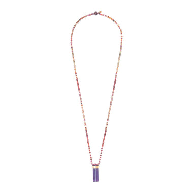 TOUNDRA Collier Prisme Améthyste, Diamants et Saphirs de la toundra