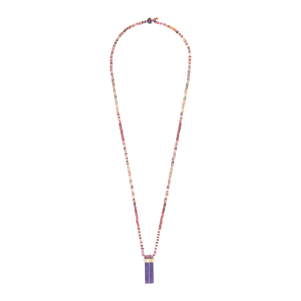 TOUNDRA Collier Prisme Améthyste, Diamants et Saphirs de la toundra