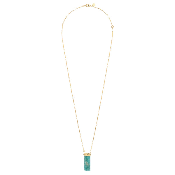 TOUNDRA Sautoir Amazonite, doré 24 cts