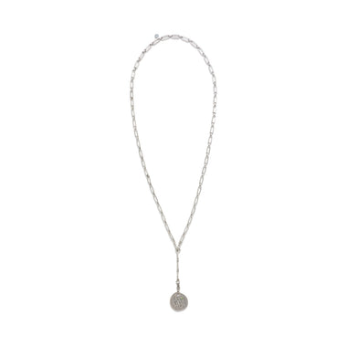 TRIBAL Sautoir Médaille Tourmaline verte Silver