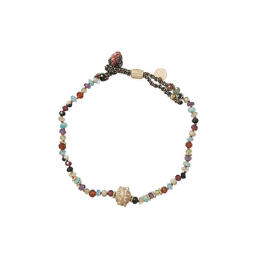 TRIBE Bracelet multi-pierres, Perle Mauritanie, Argent plaqué Or